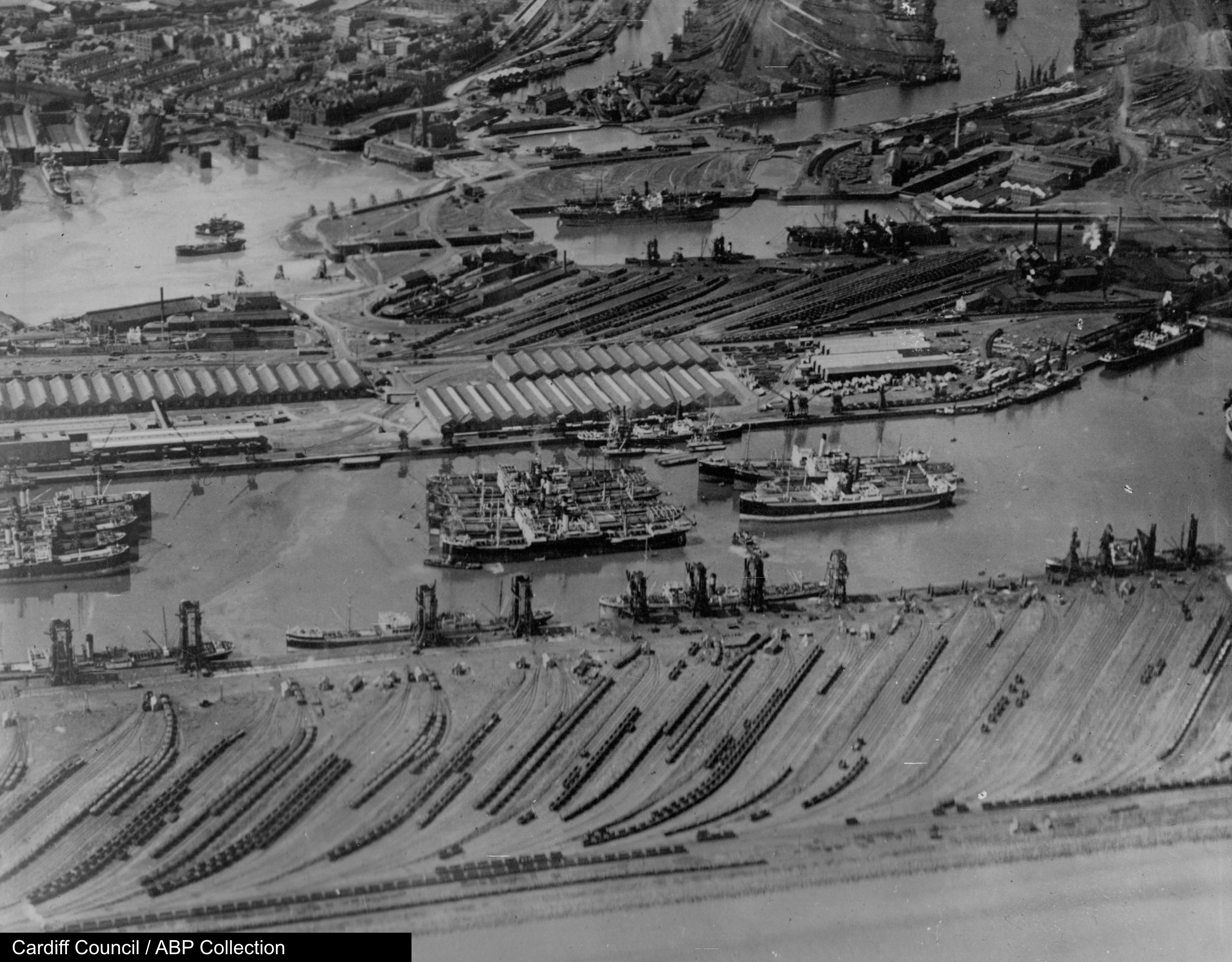 Cardiff docks from the air